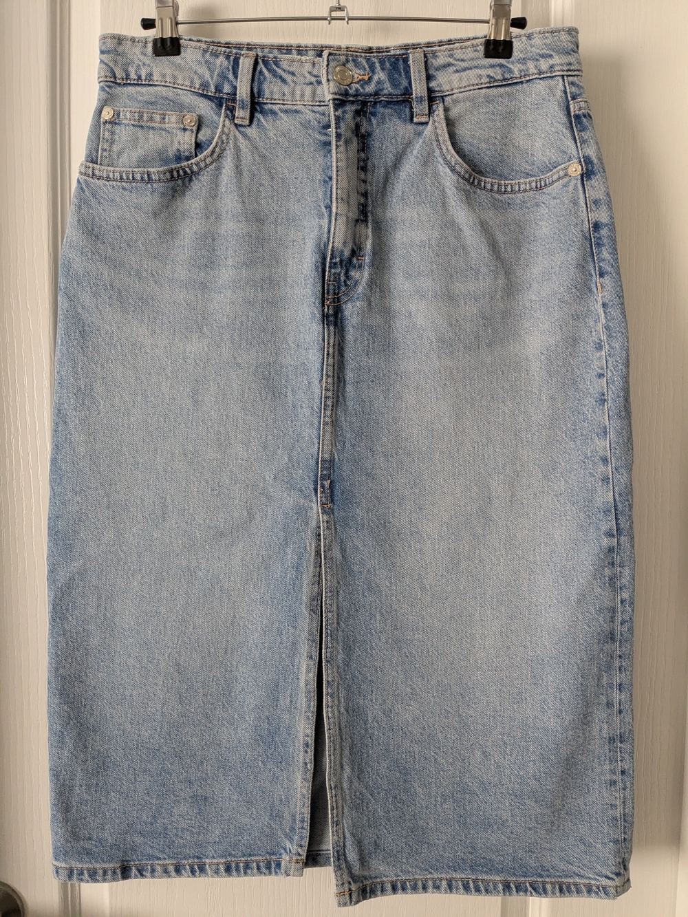 ZARA Denim Midi Skirt